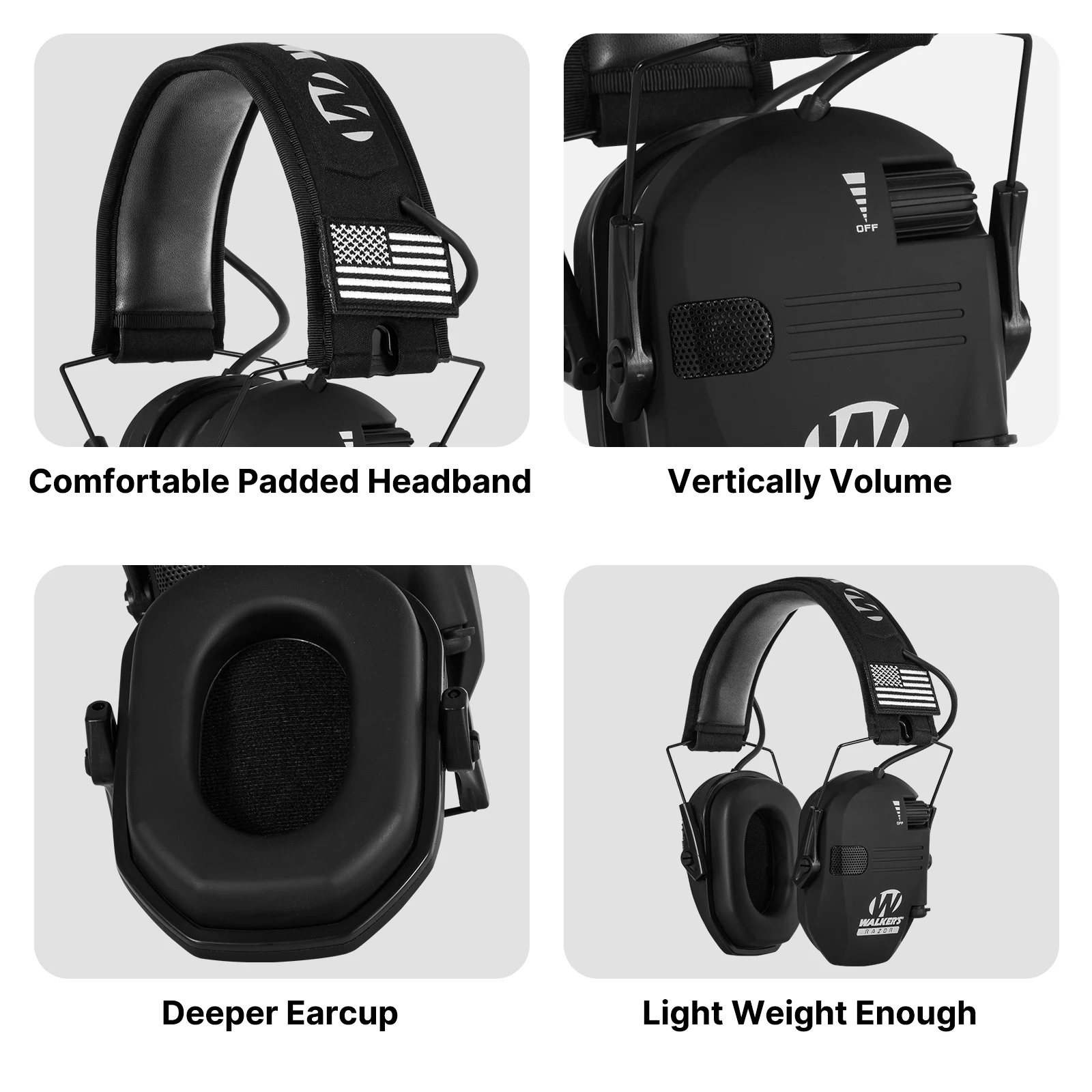 

Hot sale!NRR23dB Slim Electronic Muff Electronic Shooting Earmuff Tactical Hunting Hearing Protective Headset High Quality