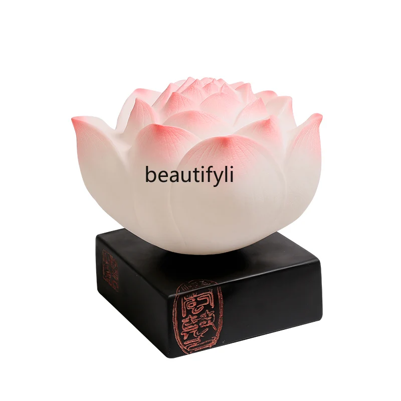 

New Chinese Style Living Room Study Bedroom Table Lamp Pastoral Art Decoration Bedside Lamp Lotus Table Lamp