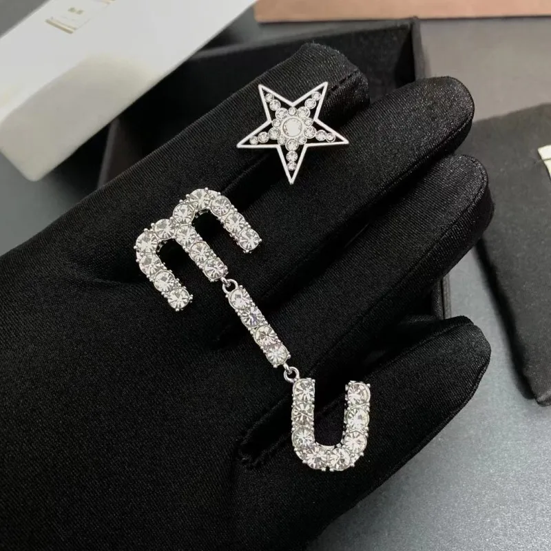 

Роскошные ассиметричные Большие женские серьги со стразами