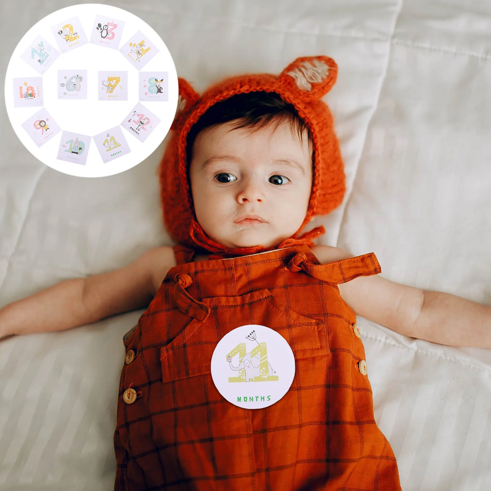 

Baby Stickers Photo Shooting Label Paper Neonatal Month Supplies Milestone Applique Newborn Prop