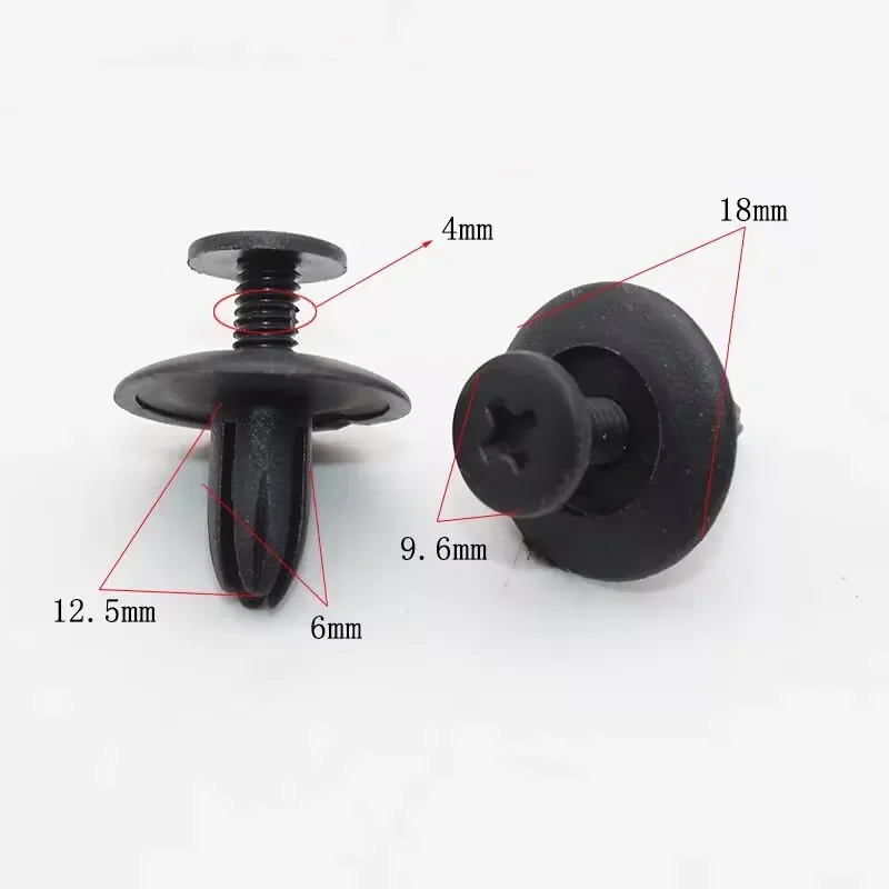 Автомобильный бампер, крыло, багажник, серый, бежевый, белый, пластиковая заклепка, универсальные расширительные винты с отверстиями 6 мм, крепежный зажим для всех автомобилей