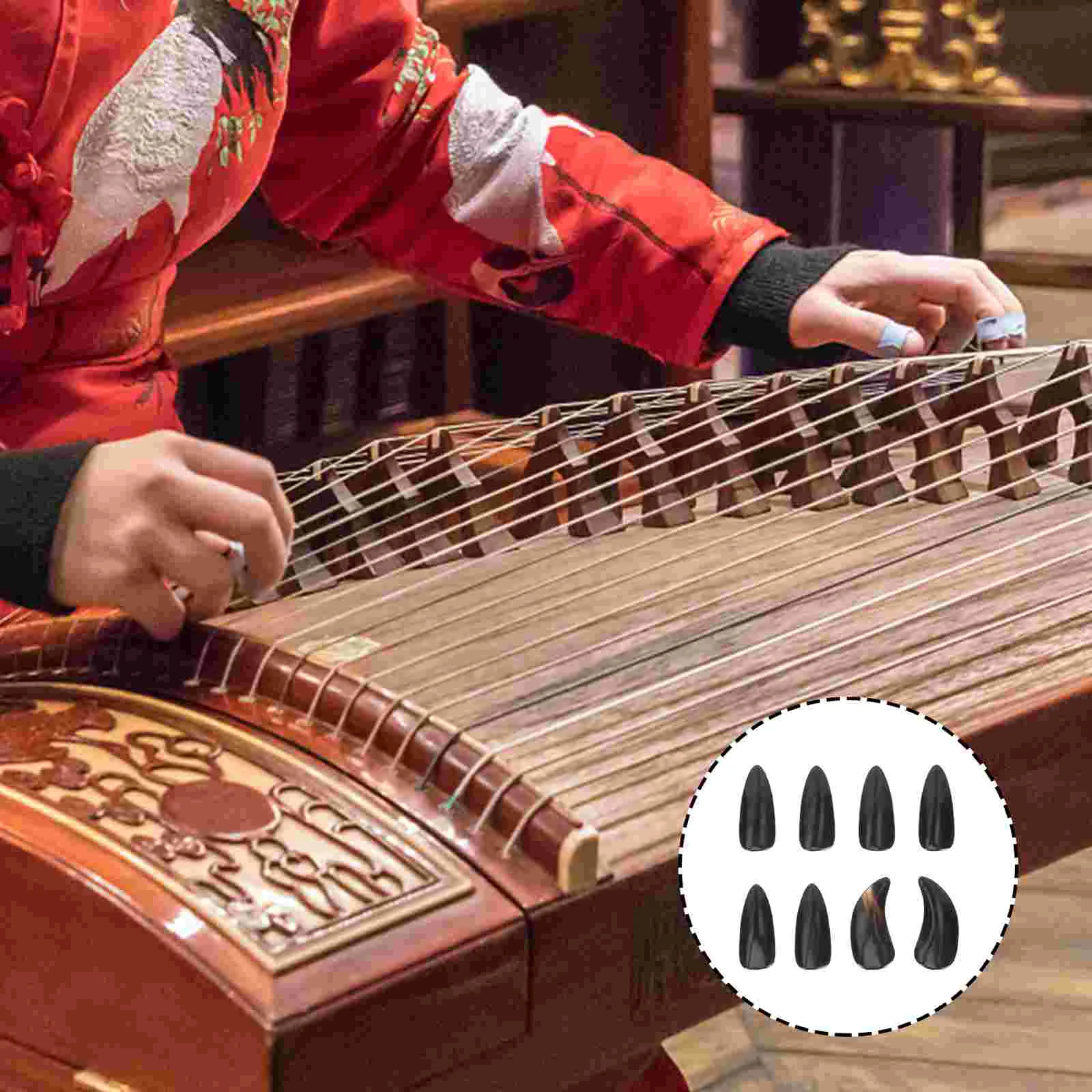 

8 Pcs Musical Instrument Picks Instruments Adults Pipa Finger Nails Guqin Instrument Kids' Musical Instruments