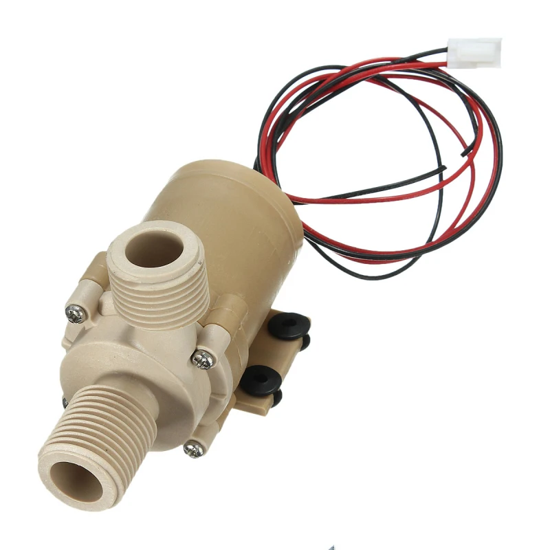 

New Hombrew Pump DC 12V Solar Hot Water Heater Circulation Pump 8L / min Low Noise Discharge Food Grade Plastic Cooling Pump