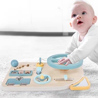 montessori monterey busy board toddler early education car simulation steering wheel driving learning unlocking educational toys