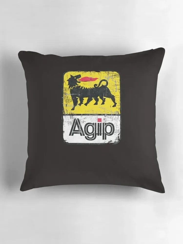 AGIP Lubricants Logo 1968 1998 потертая версия декоративная подушка наволочка роскошная
