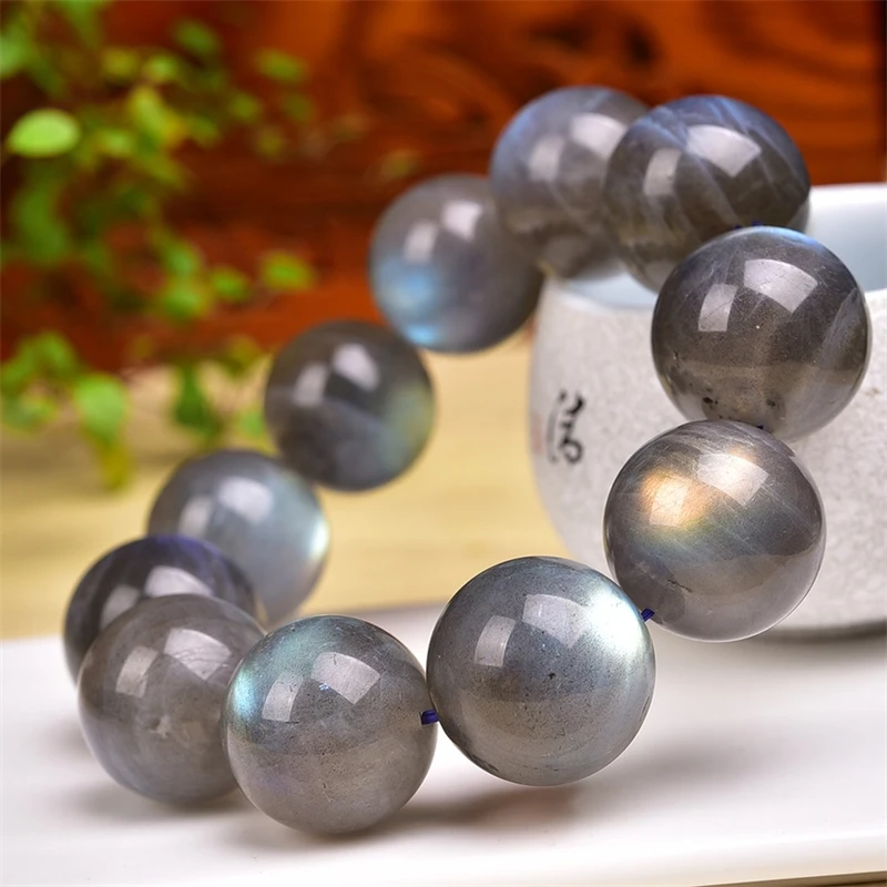 Женский браслет из натурального Лабрадорита 24 мм