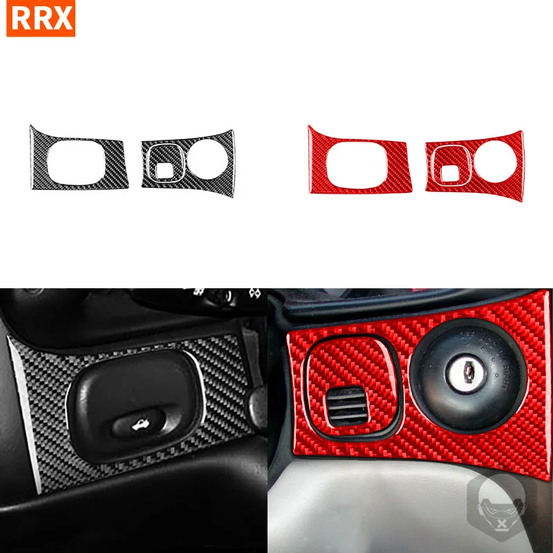 

For Chevrolet Corvette C5 1998-2004 Headlight Switch Car Key Panel Cover Trim Real Carbon Fiber Sticker Interior Accessories