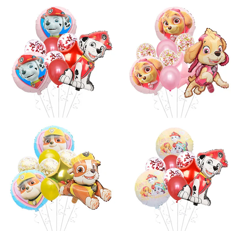 

Paw Patrol Toys 18 Inch Set Aluminum Film Balloon Party Chase Skye Marshall Rubble Rocky Birthday Supplies Decorative Balloon