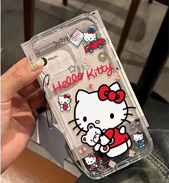 Мягкий чехол Hello Kitty для Samsung M21 M31 M51 S10 S20 S21 30 Ultra A04 A04s A14 A23 A34 A54 M23 M33 M52 M53