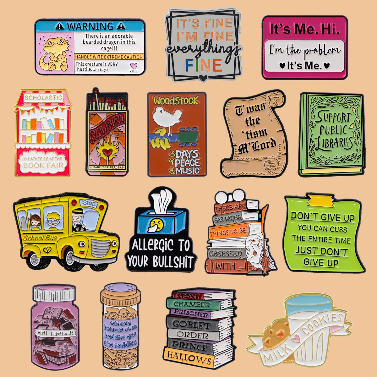 Булавки для бутылок лекарств забавные значки с цитатами броши одежды