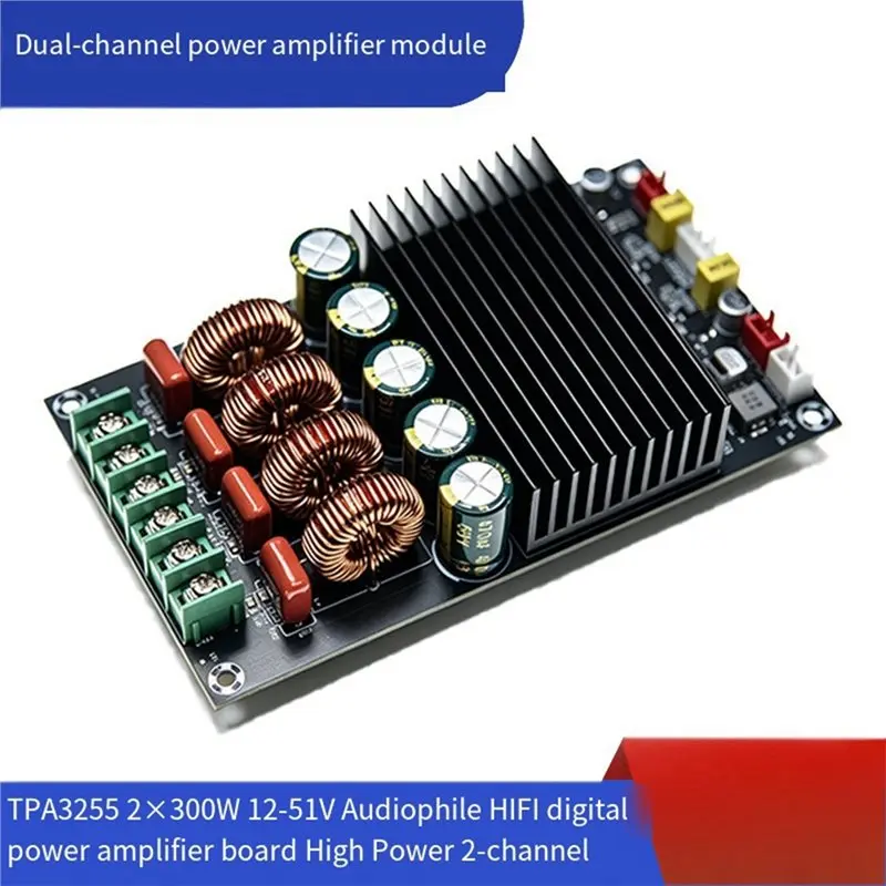 Фото Хит продаж - TPA3255 2X300W 2-канальный высокомощный стереоусилитель, плата усилителя 600W класса D, цифровой модуль усилителя Hi-Fi, TPA3255 №2