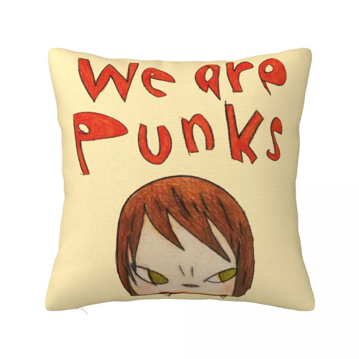 

Yoshitomo Nara We Are Punking Painting Pillowcase Merch Printing Polyester Cushion Cover Decoration Pillow Case Cover Multi-Size