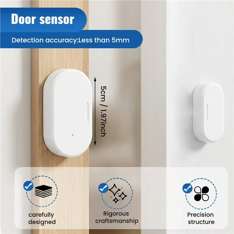 Фото A08E-Tuya Zigbee 3.0 Умный контактный датчик для ворот, дверей и окон, сенсор безопасности Smart Life для умного дома №5