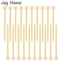 20pcs bamboo marking pins smooth single pointed knitting needles 2 75 inch weaving marking needles crochet tools for diy crafts