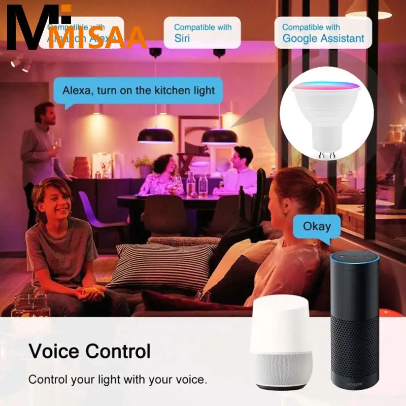 

Spotlight Support Alexa Google Home Rgbcw 6w Ac85-265v Smart Home Wifi Light Bulb Smart Light Bulb
