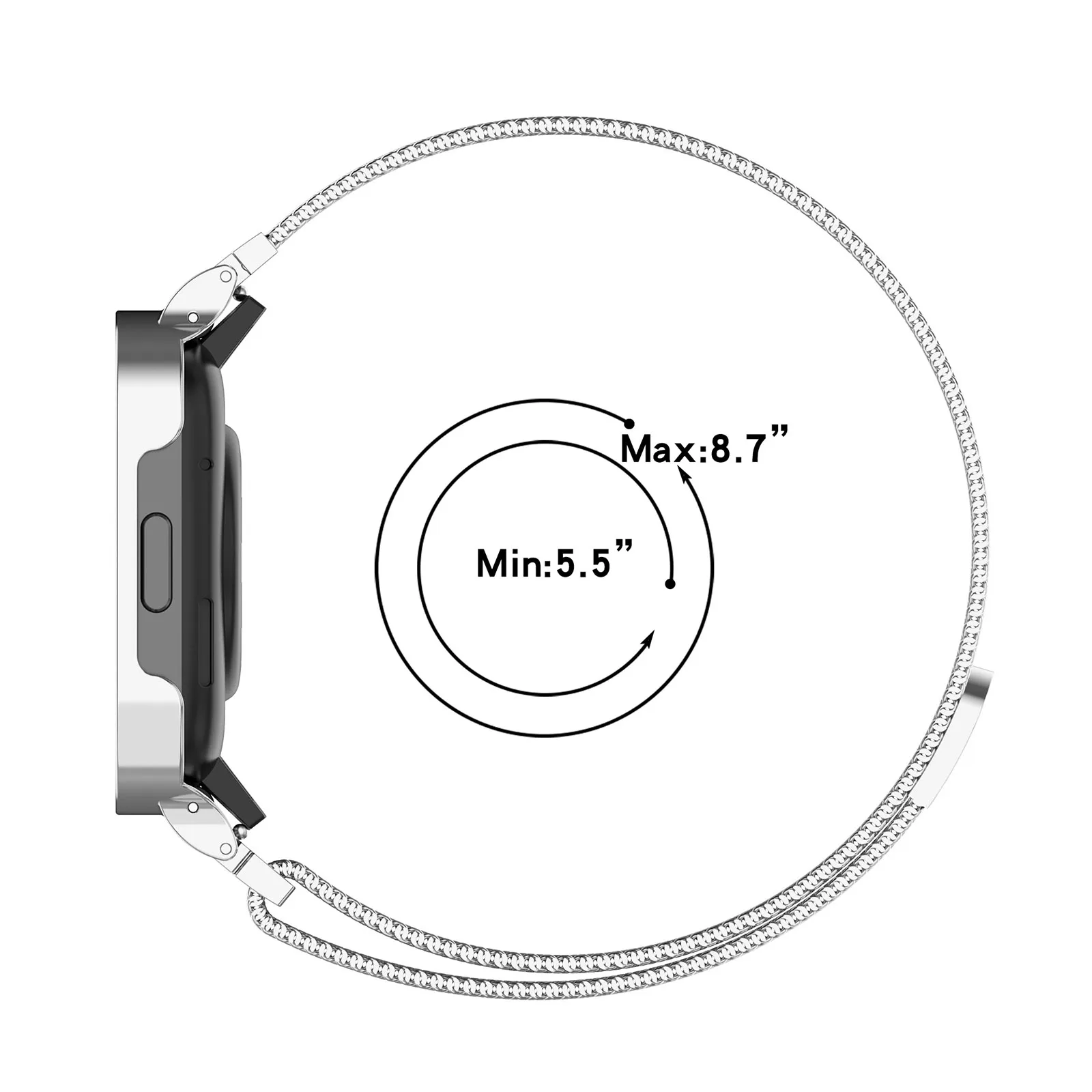 Миланский металлический ремешок для часов Xiaomi Mi Watch 4/3 Redmi 3 активный отдых