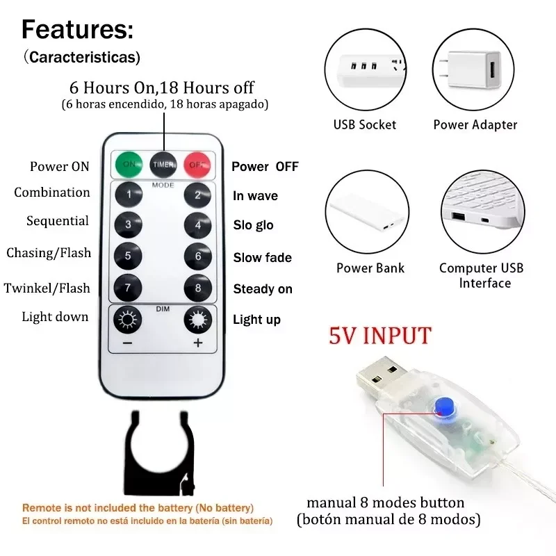 

LED Fairy Lights Garland Led Festoon Curtain Lamp Remote Control USB Curtains String Lights Christmas Decoration for Home.