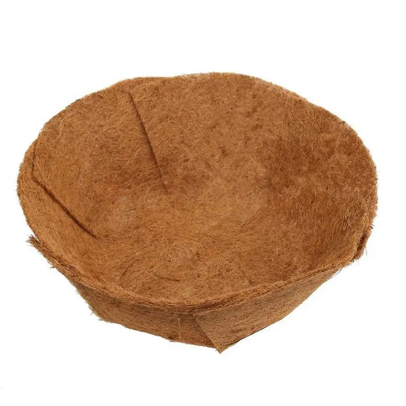 

Round Coco Liners Adjustable Planter Basket Liner Natural Replacement Coconut Fiber Liner For Garden Flower Pot Vegetables Herbs