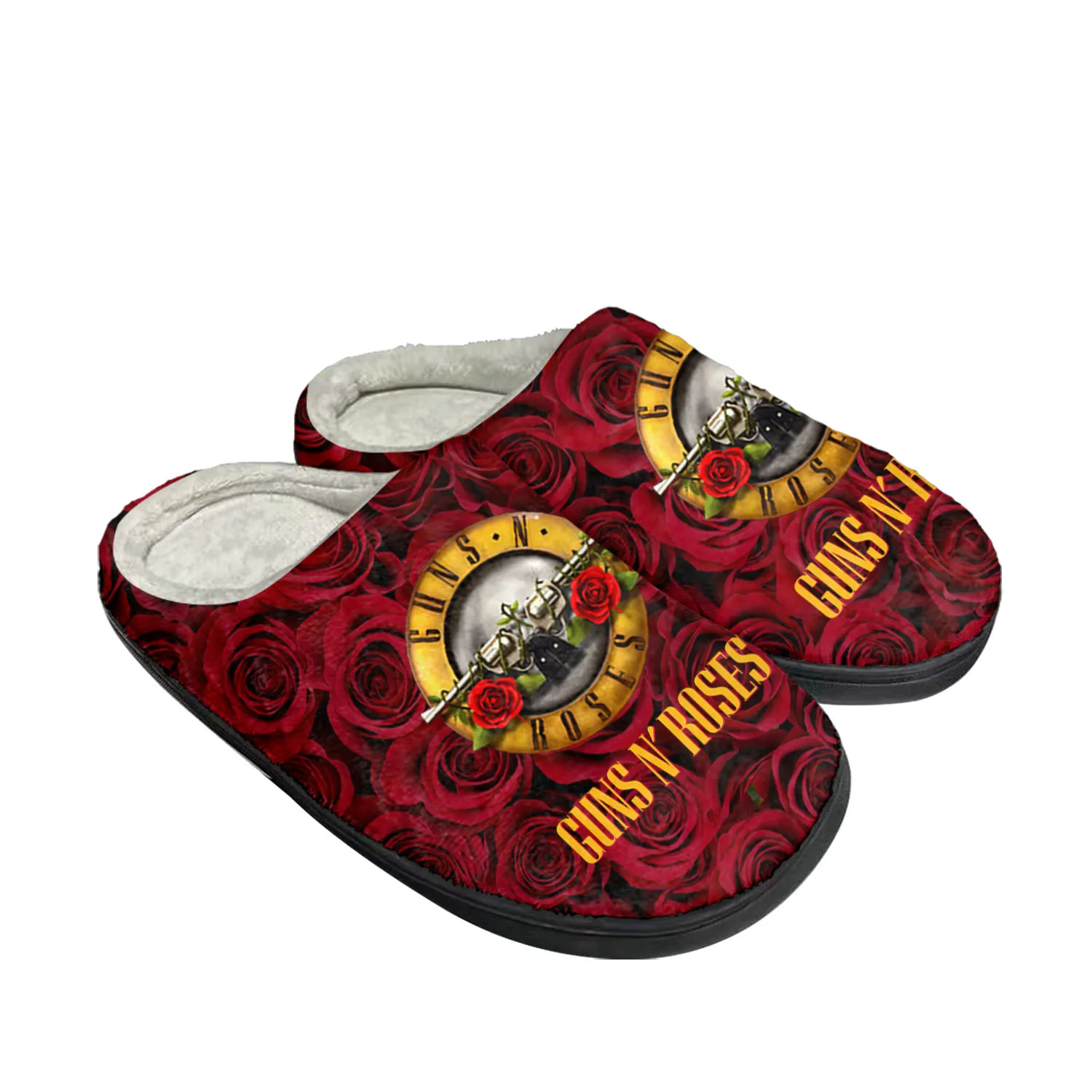 Guns N Roses Heavy Metal Rock Band Home Cotton Custom Slippers Mens Womens Sandals Plush Bedroom Keep Warm Shoe Thermal Slipper