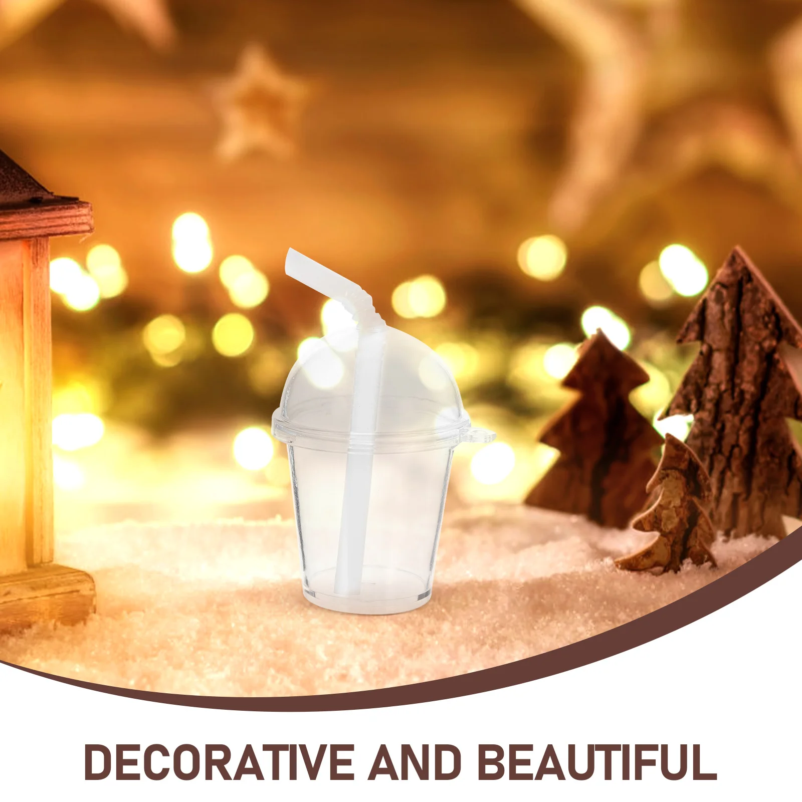 20 комплектов еды имитация деревянной чашки-цефа с отверстиями брелок для ключей