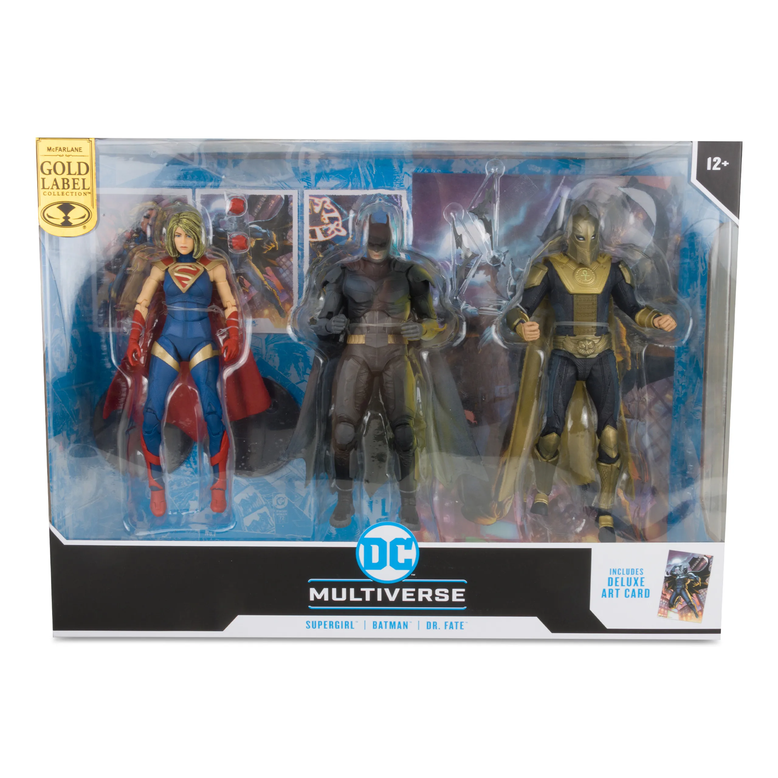 Фото McFarlane Toys Бэтмен/Др. Fate/Supergirl (Injustice 2) Золотая этикетка, 3 упаковки, 7 дюймов, фигурки, оригинальная коллекция кукол, фигурка, подарок №2