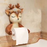 decorative deer toilet paper holder towel rack wall mounted bathroom kitchen roll paper holder tissue rack paper dispenser