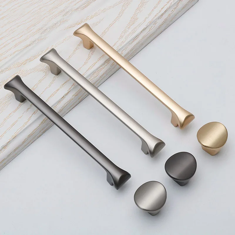 

The New Modern Black Brass Silver Furniture Handle Wardrobe Handle for Cabinet Drawer Multifunction Thickened Solid Cabinet Pull