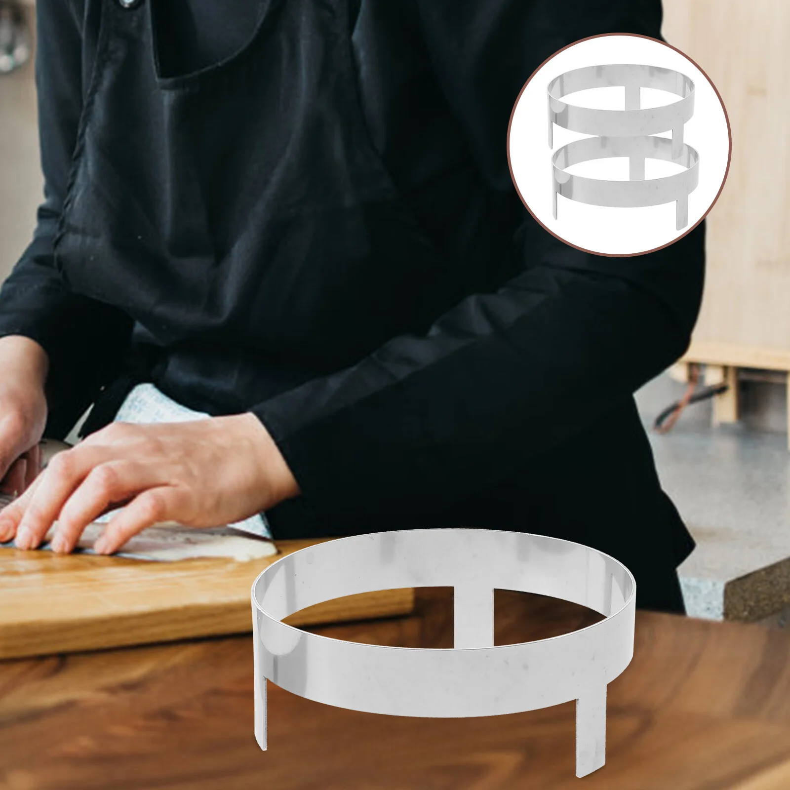

2 Pcs Steam Rack Coconut Soup Holder Shell Stainless Steel Storage Trivet Pot Stand Chicken Coconuts