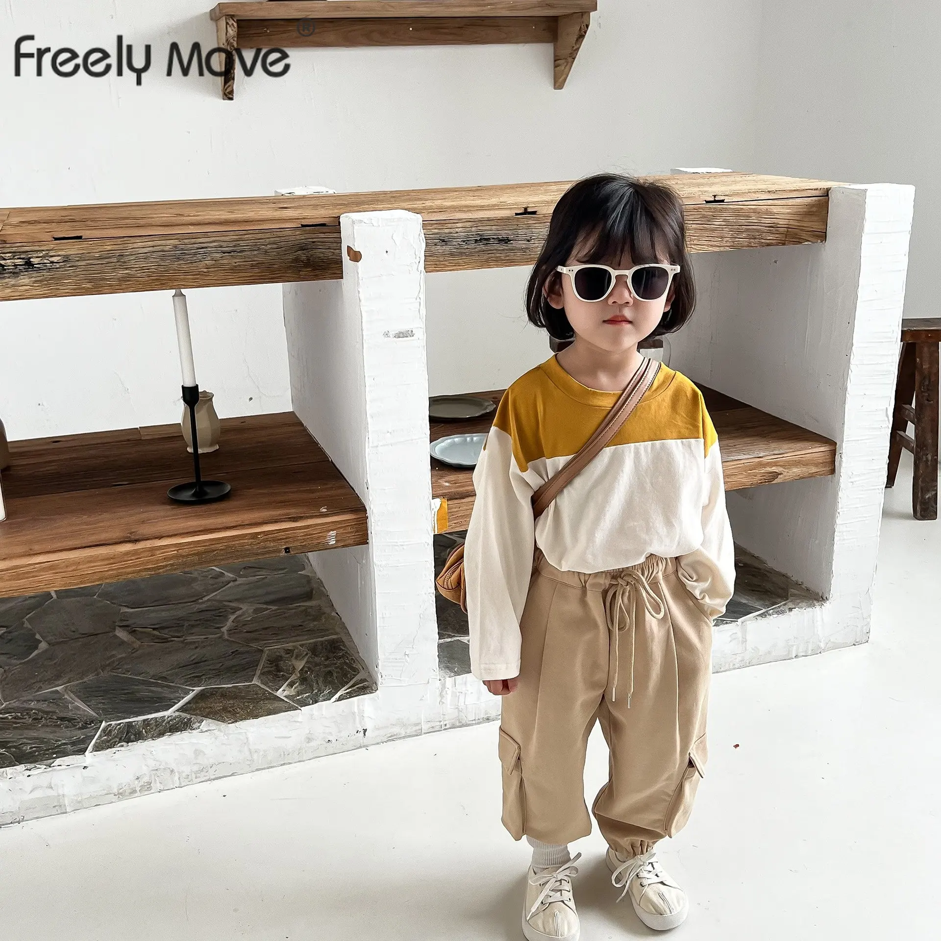 

2023 New Spring Autumn New Children Casual T Shirt Loose Kids T Shirts Tee Boys Girls Long Sleeve Tops Baby Clothes