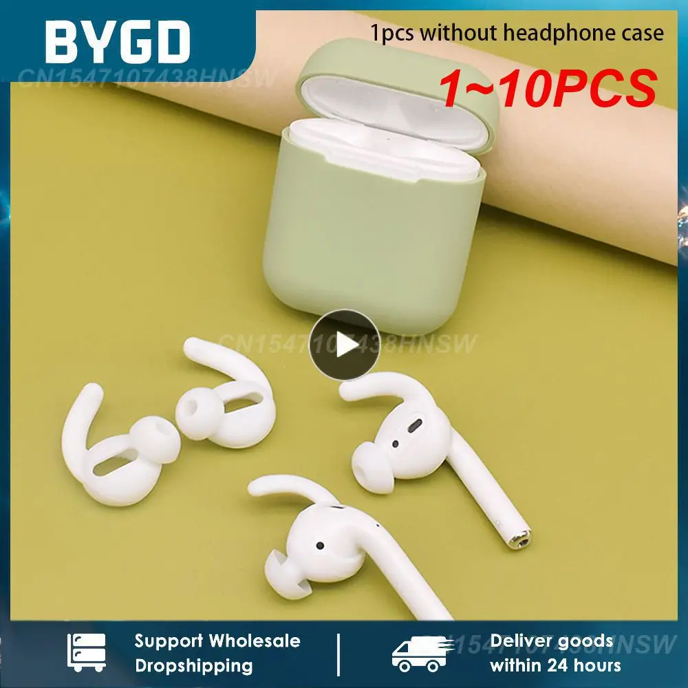 

1~10PCS Pairs Earbuds Soft Silicone Cover for Airpods Protective Sleeve In-ear Anti-slip with Earhook Tips Earphones Cap