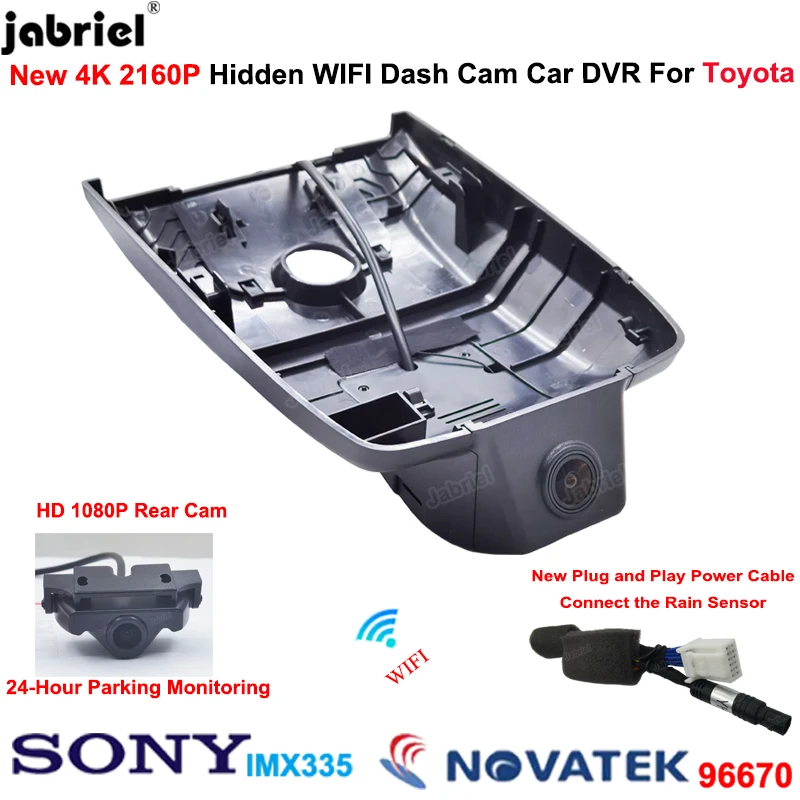 4K Dash Cam Car DVR Recorder Dual Lens for Toyota Camry Corolla xv70 v70 70 LE XLE SE XSE For Highlander Kluger Rav4 CHR | Автомобили и