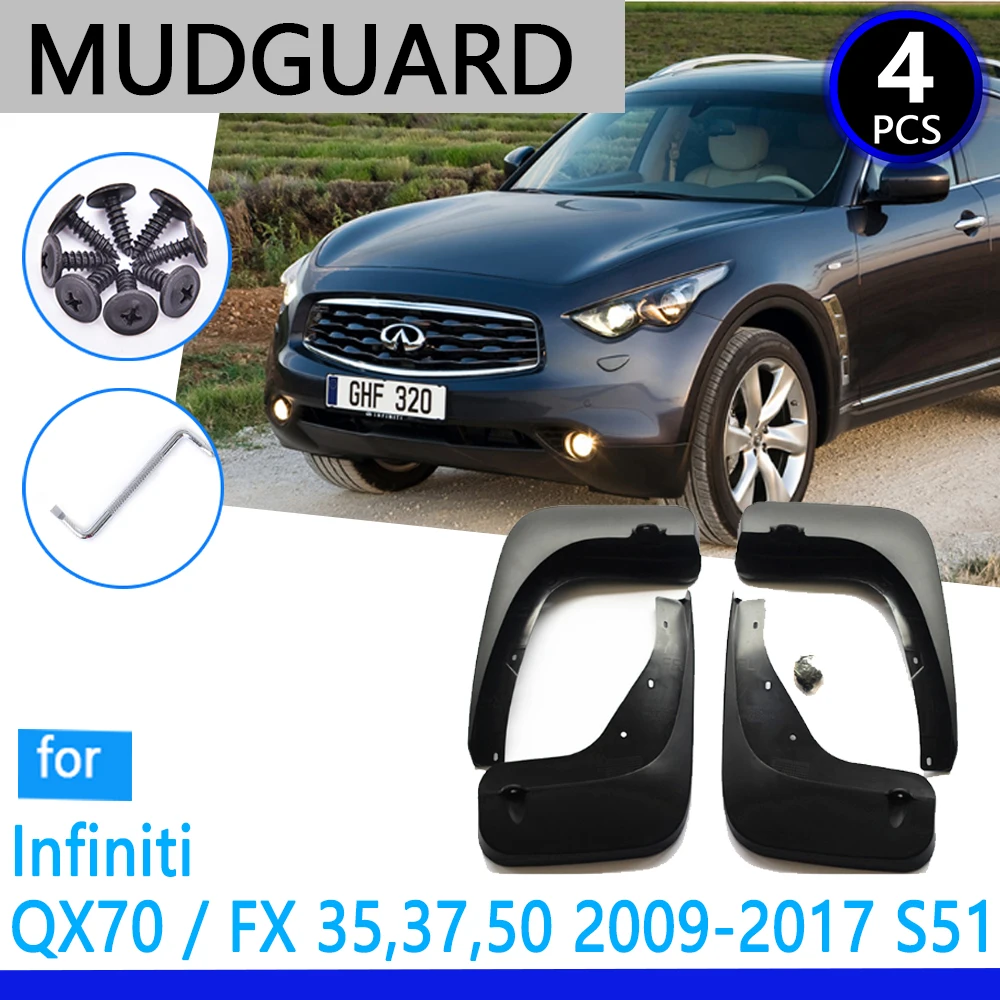 

Mudguards fit for Infiniti FX FX35 FX37 FX50 QX70 2009~2017 2013 2014 Car Accessories Mudflap Fender Auto Replacement Parts