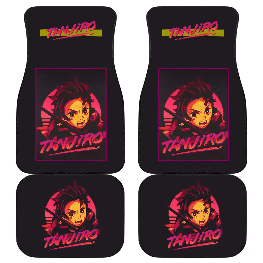 

Kimetsu no Yaiba Anime Car Floor Mats Demon Slayer Cat Mats C0606 Full Set 4-Piece Front Rear Car Floor Mats