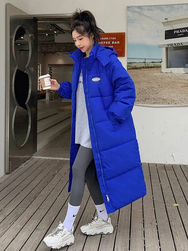 Vielleicht Women's Winter Hooded Parka Thick Down Cotton Padded Jacket Women Long Overcoat Female Clothing Warm Puffer Coat 2022