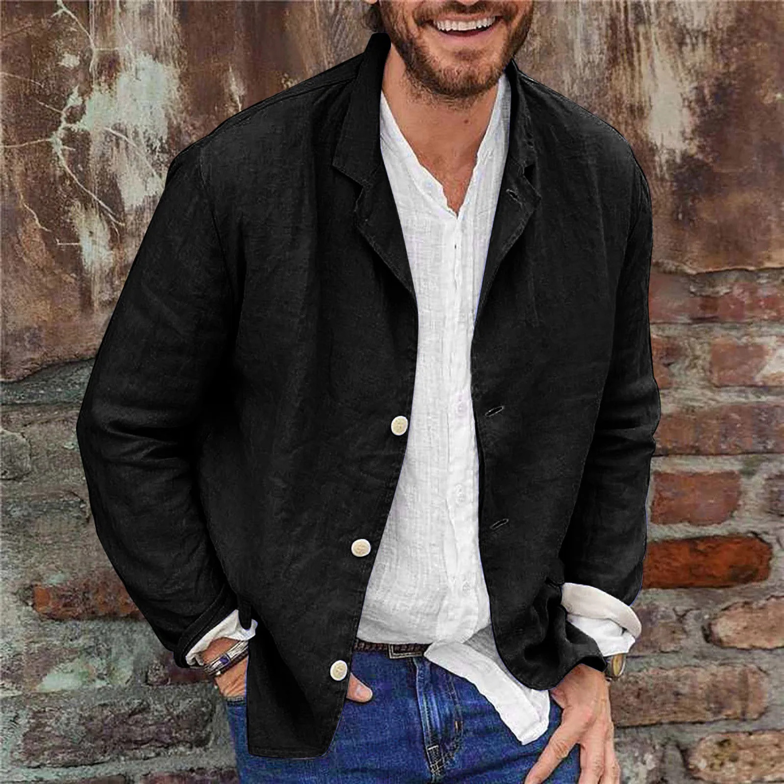 

Рубашка мужская хлопковая оверсайз, с длинным рукавом, на пуговицах