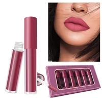 six pack silk soft matte lip glaze lip color dye lip liquid lipstick wholesale makeup matte lipstick matte lipstick set