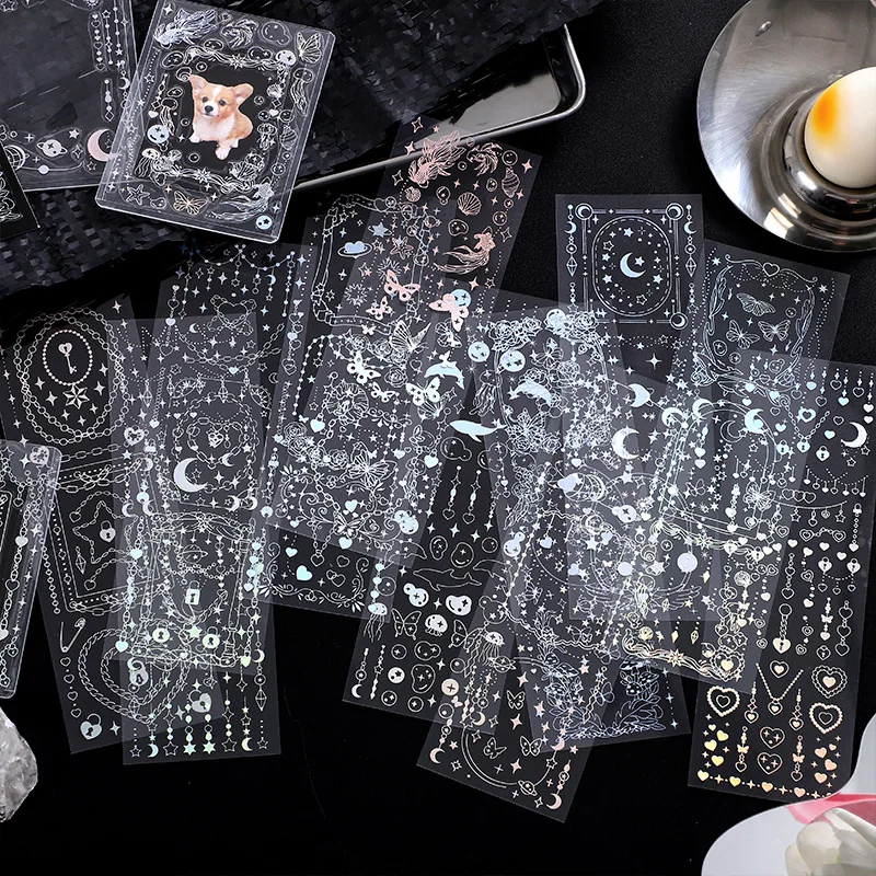 Альбом для стикеров 3 шт. клейкие декоративные блестящие наклейки фотокарт