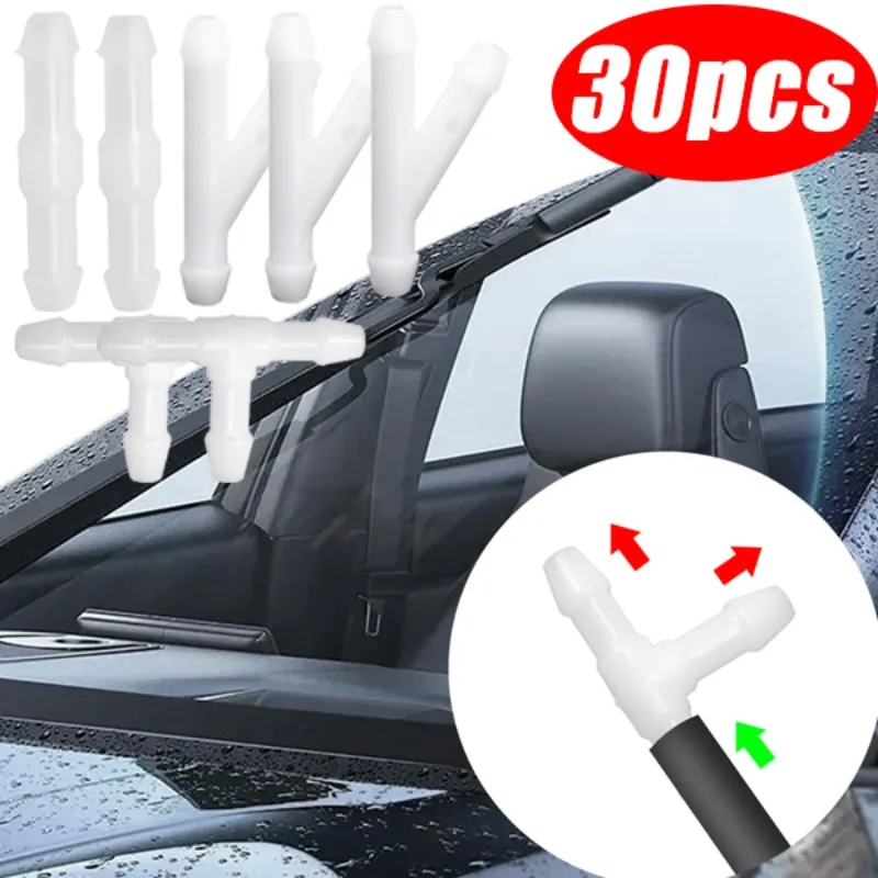 

Car Windscreen Washer Joiner Pipe Connector T Piece Straight 3 Way Y Piece Air Fuel Water Petrol Wiper Washer Nozzle Hose White