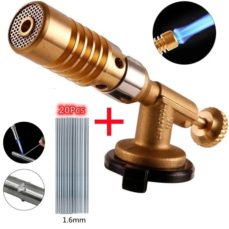 Welding Torch Portable Gas Burner Flame Gun Blowtorch Copper Flame Butane gas-Burner Lighter Heating Welding For Outdoor Camping enlarge