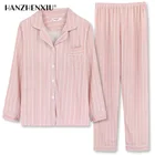 Женская ночная рубашка, наборы женской вискозной пижамы, Женский пижамный комплект, пижама с длинным рукавом, Женский Топ, длинные брюки