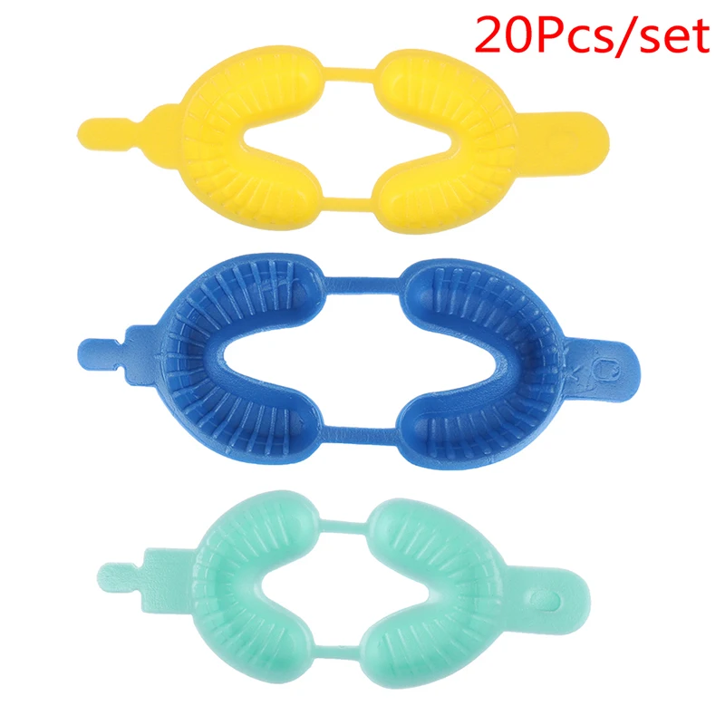 

20pcs/set Dental Disposable Tray Fluoride Foam Impression Trays Dentistry Instrument Dentist Materials Large Medium Small Size