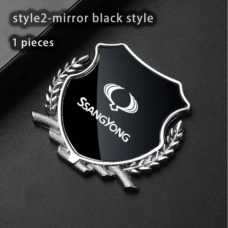 

Боковой знак модификации автомобиля, треугольная металлическая наклейка для Ssangyong Kyron Actyon Sport Tivoli Torres Korando C300, аксессуары с логотипом