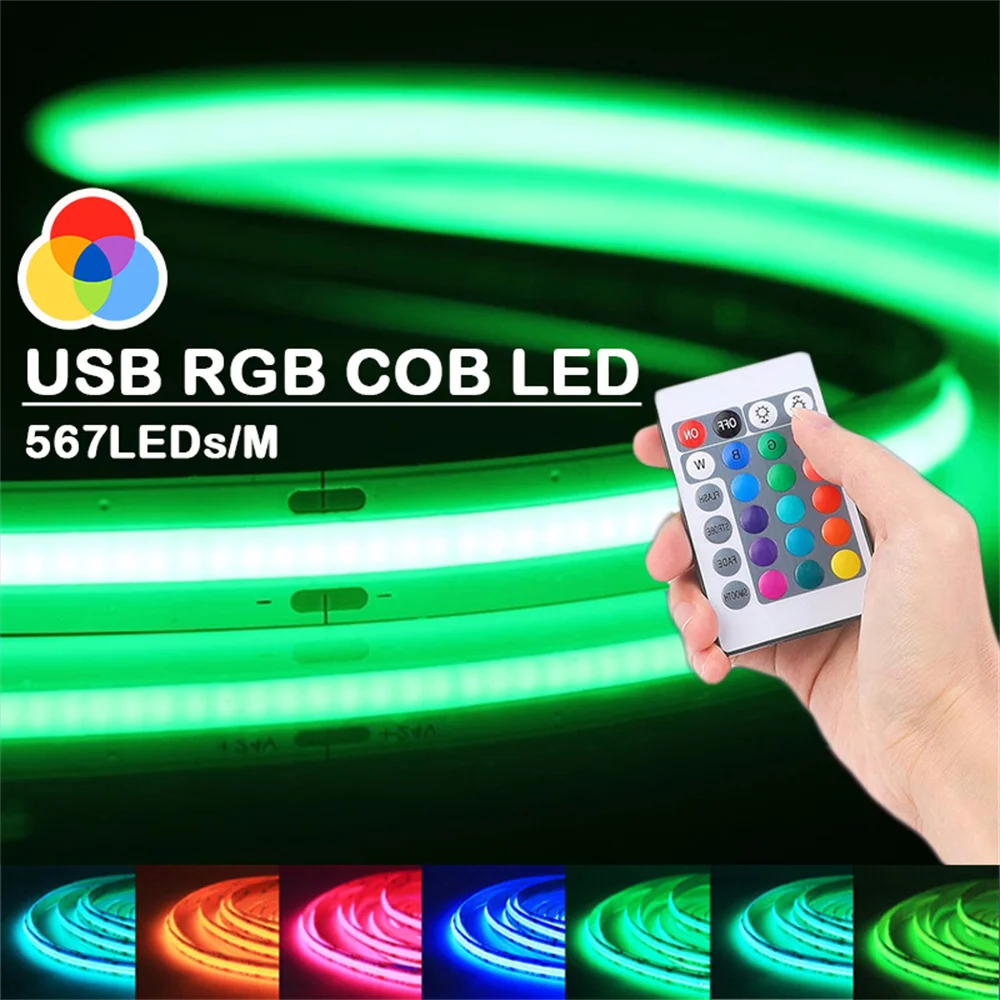

RGB Светодиодная лента COB 576 LEDs/M для дома