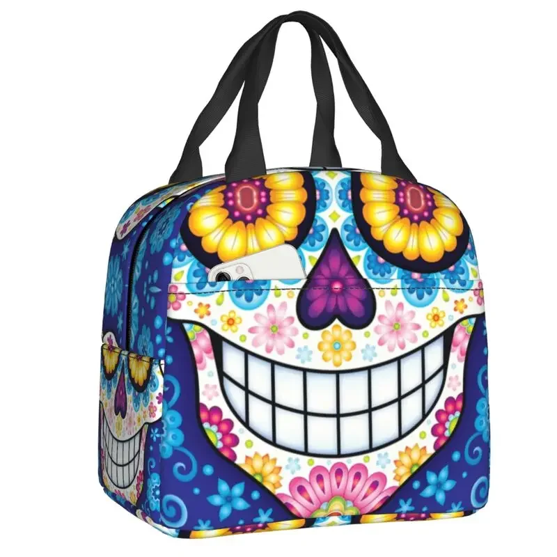 Сумка Для Обеда Day Of The Dead Sugar Skull Термоизолированная Коробка Бенто Женская Детская