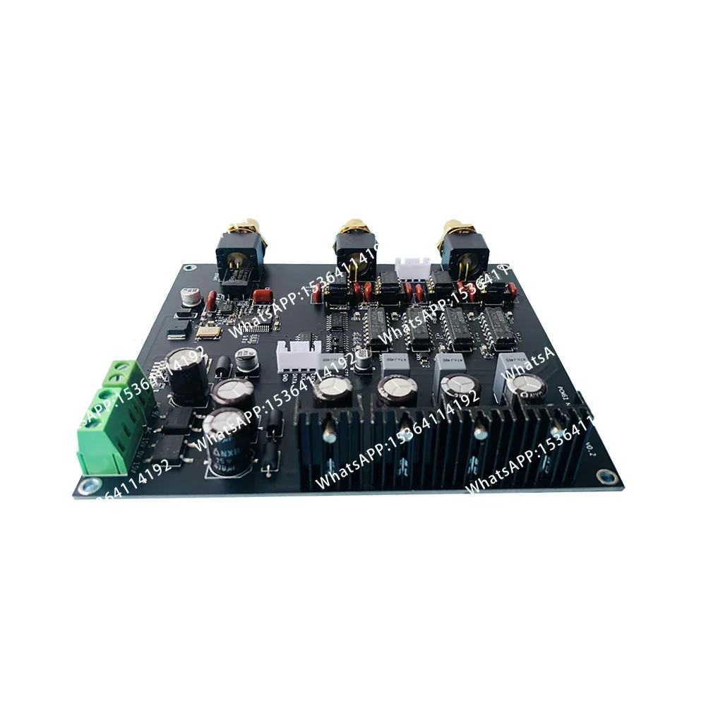 Фото Плата декодирования R2R DAC PCM61 с четырехканальным параллельным дифференциальным дизайном и черным клеевым покрытием №1