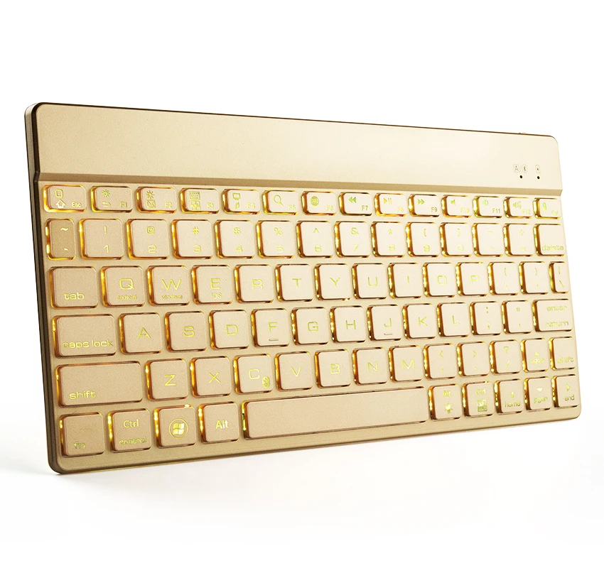 

Universal Slim Portable Wireless Bluetooth Keyboard 7-Colors Backlit Keyboard with Built-in Rechargeable Battery F3S