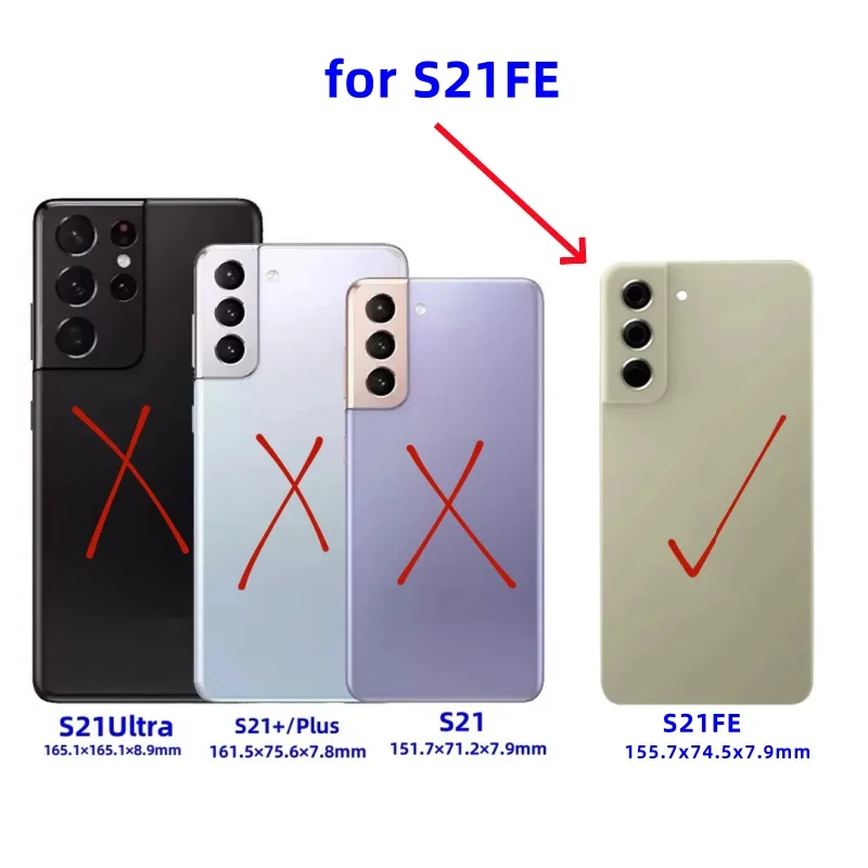 Задняя крышка чехол для аккумулятора Samsung Galaxy S21FE 5G SM-G9900 G990U G990E/DS G990B g990 задняя