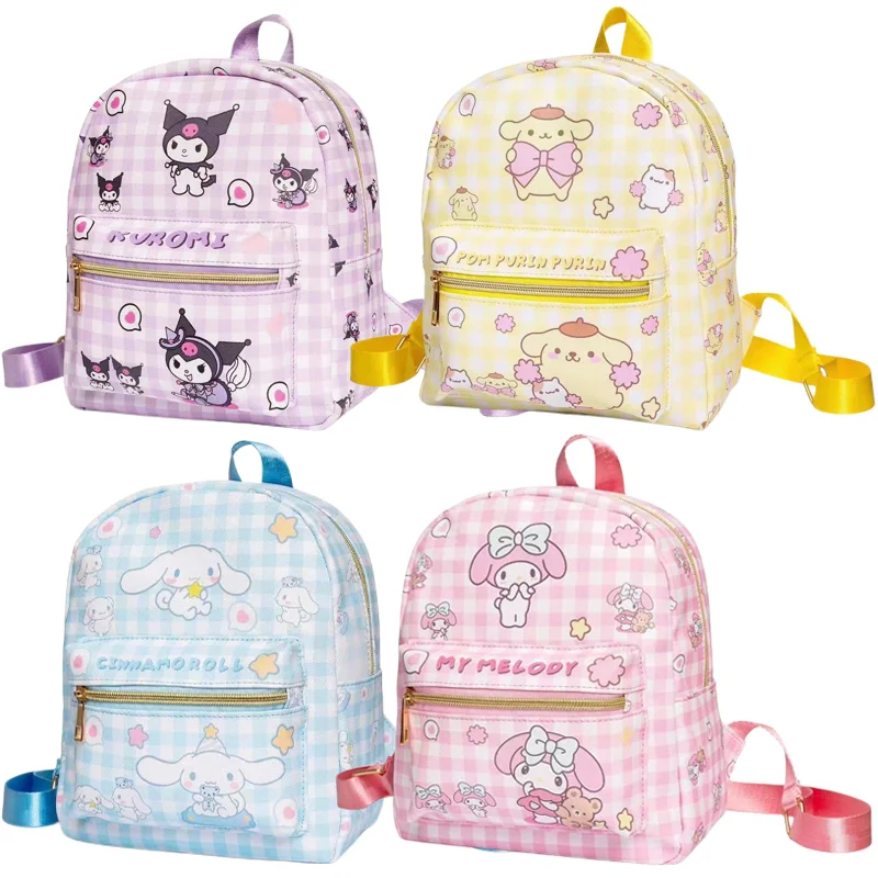 

Sanrioed Anime Kuromi HelloKittys Cinnamoroll My Melody Pochacco Children Backpack Cartoon Cute Kids Schoolbag Storage Bag