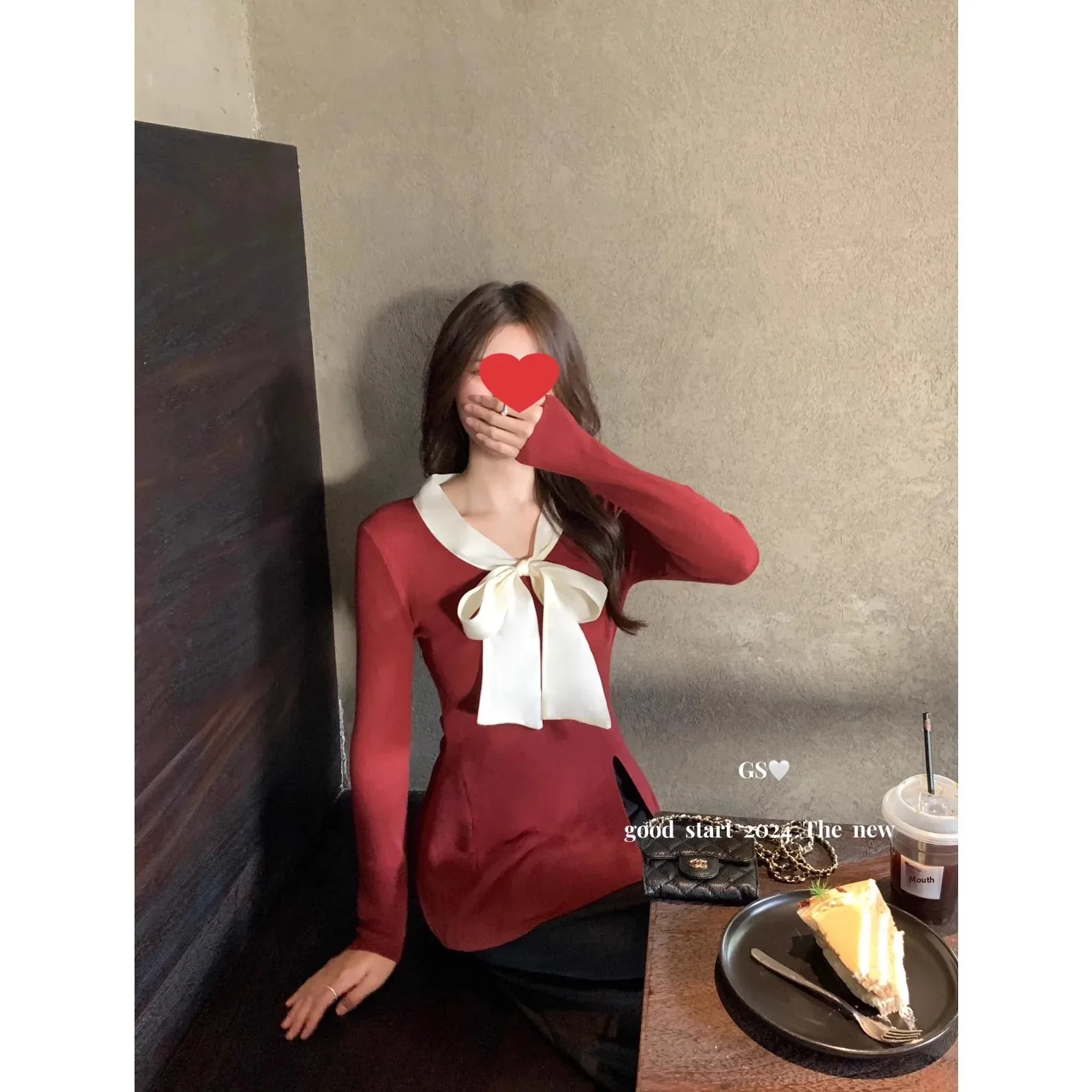 Французский стиль 3D вязаный топ с длинными рукавами для женщин осень Anco слой