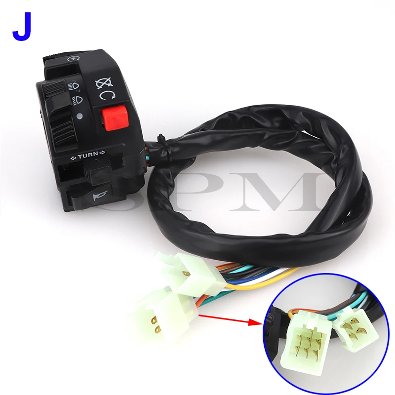 

3/4/5-функциональный электрический пусковой переключатель Kill Light Hi-Lo Beam для 50cc 70cc 90cc 110cc 125cc 150cc ATV Quad Pit Bike Buggy Go Kart